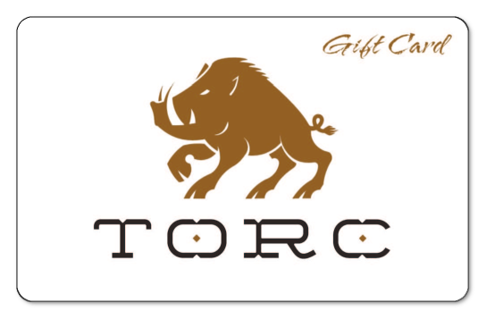 torc boar and text logo on a white background